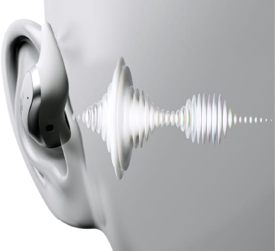 DirectPitch™テクノロジーは音が指向性を持って耳の奥に向かいます